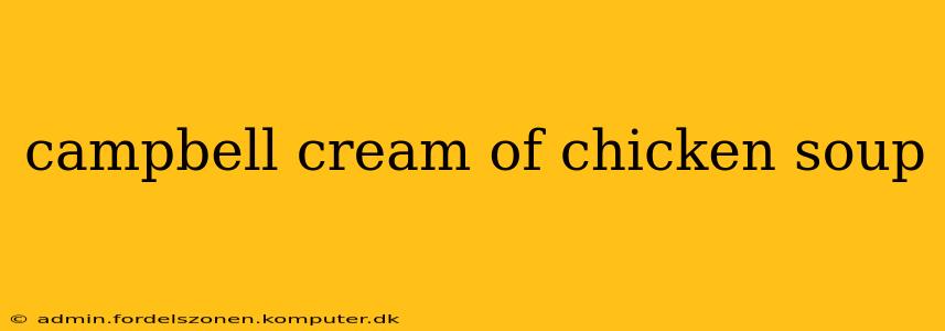 campbell cream of chicken soup