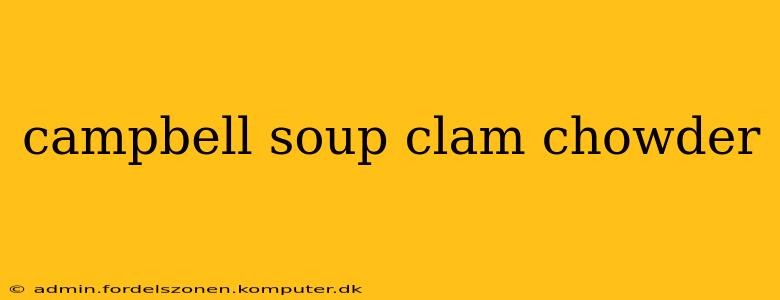 campbell soup clam chowder
