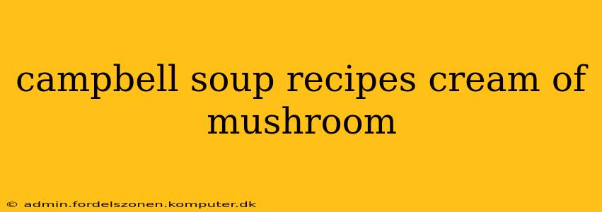 campbell soup recipes cream of mushroom
