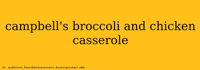 campbell's broccoli and chicken casserole
