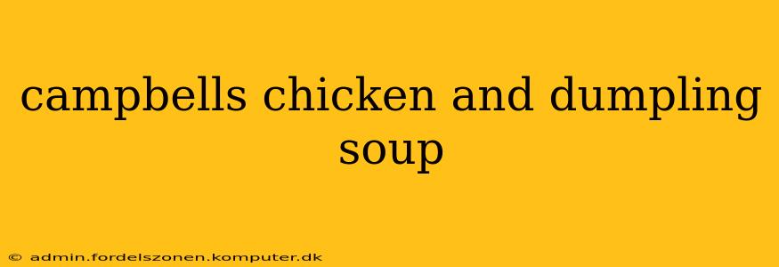 campbells chicken and dumpling soup