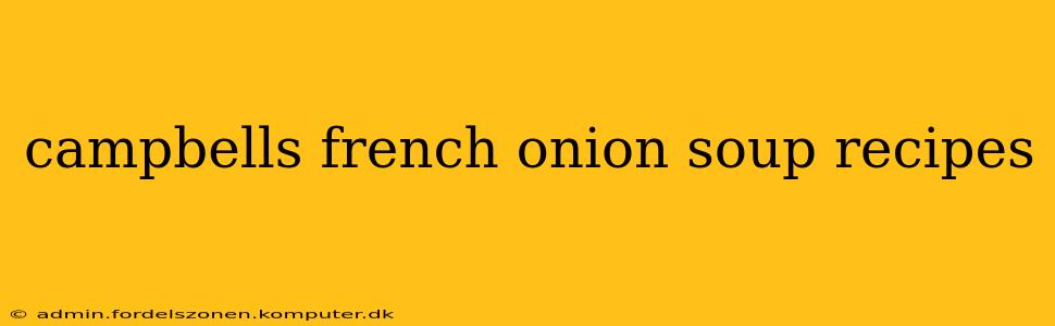 campbells french onion soup recipes