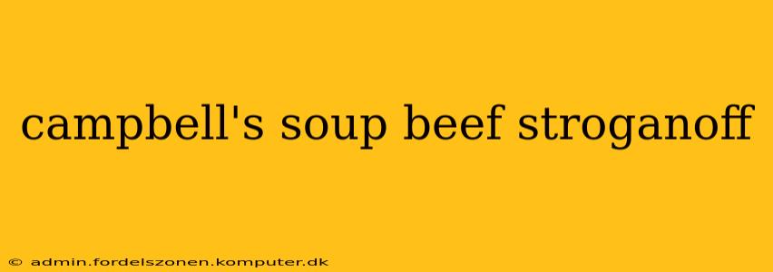 campbell's soup beef stroganoff