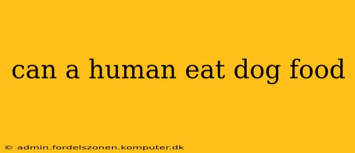 can a human eat dog food