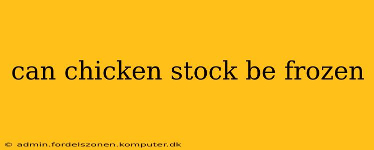 can chicken stock be frozen