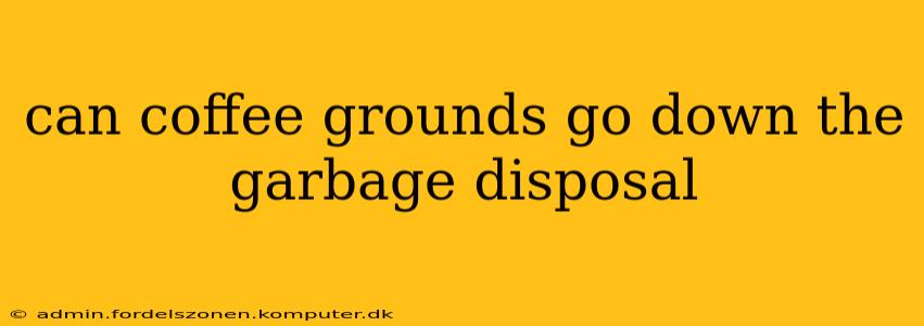 can coffee grounds go down the garbage disposal