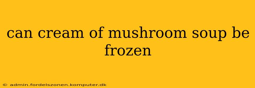 can cream of mushroom soup be frozen