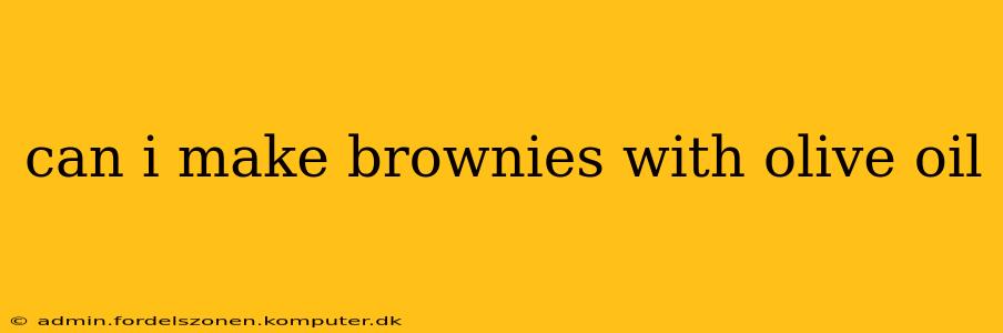 can i make brownies with olive oil