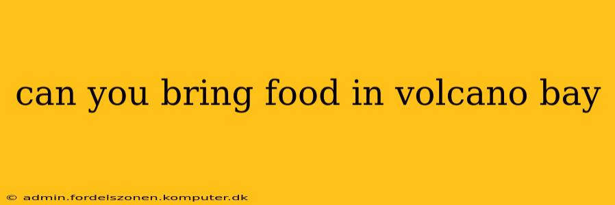can you bring food in volcano bay