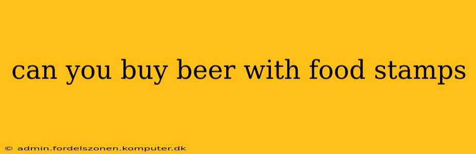 can you buy beer with food stamps