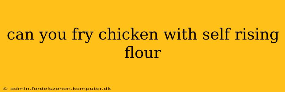 can you fry chicken with self rising flour