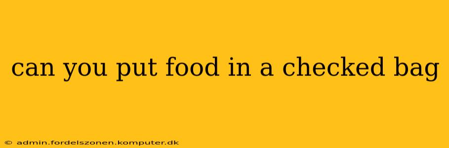 can you put food in a checked bag