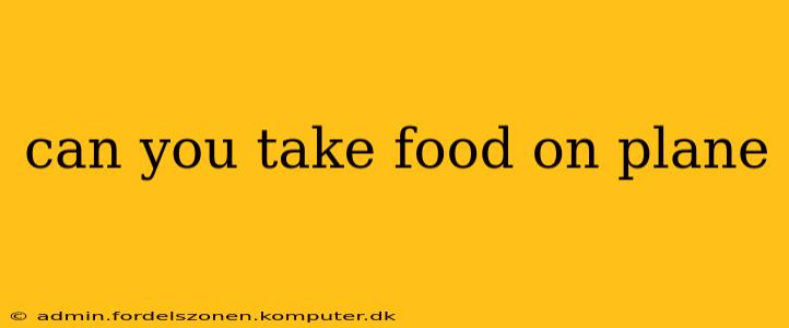 can you take food on plane