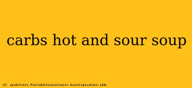 carbs hot and sour soup