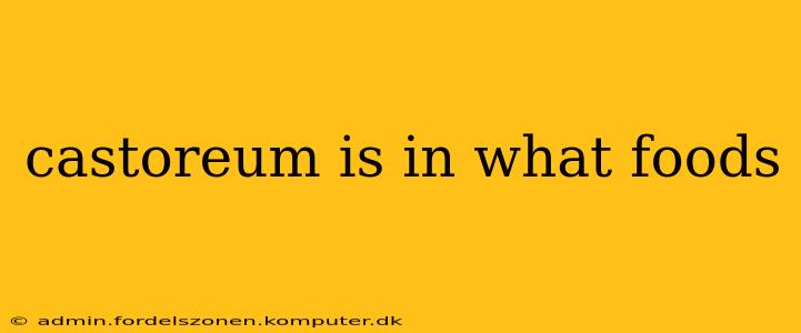 castoreum is in what foods