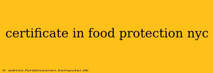 certificate in food protection nyc
