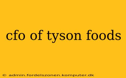 cfo of tyson foods