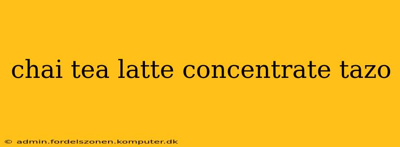 chai tea latte concentrate tazo