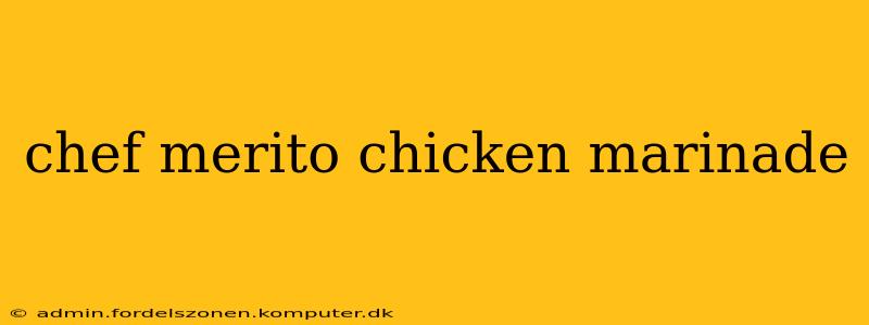 chef merito chicken marinade