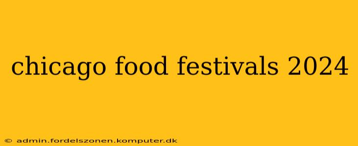 chicago food festivals 2024