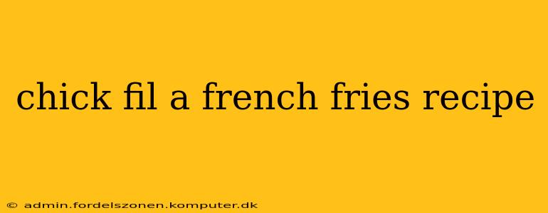 chick fil a french fries recipe