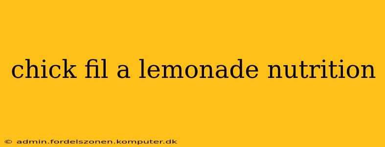 chick fil a lemonade nutrition