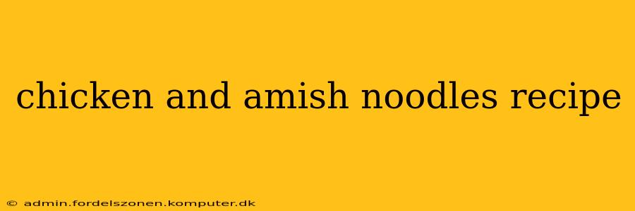 chicken and amish noodles recipe
