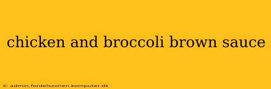 chicken and broccoli brown sauce