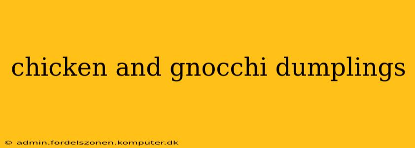chicken and gnocchi dumplings