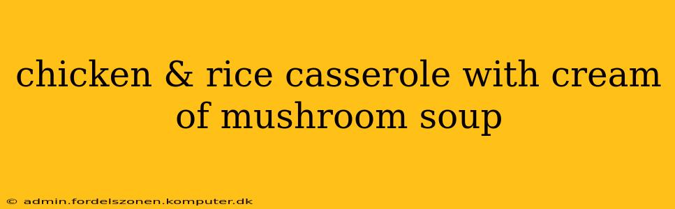 chicken & rice casserole with cream of mushroom soup