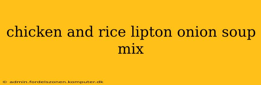chicken and rice lipton onion soup mix