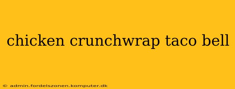 chicken crunchwrap taco bell