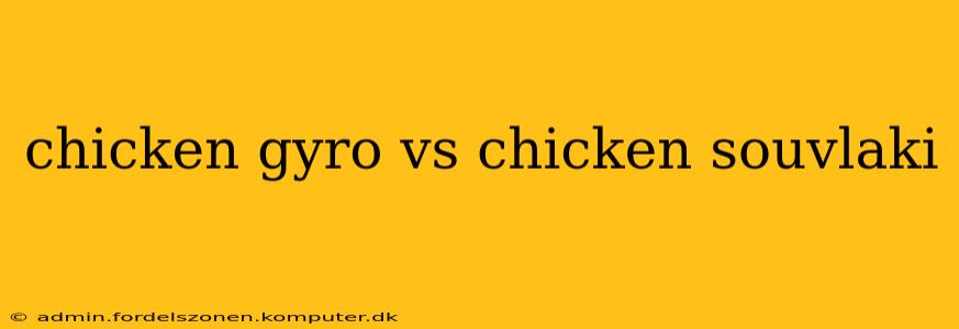 chicken gyro vs chicken souvlaki