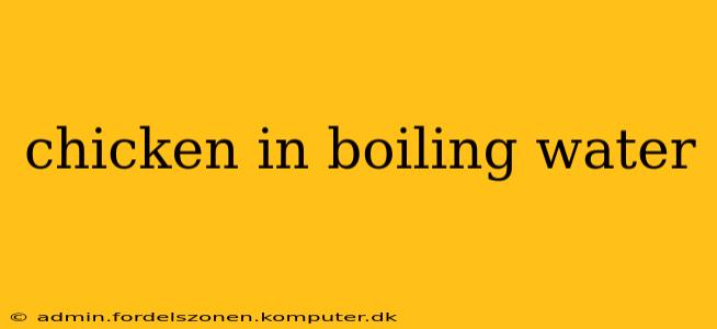 chicken in boiling water