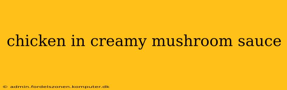 chicken in creamy mushroom sauce