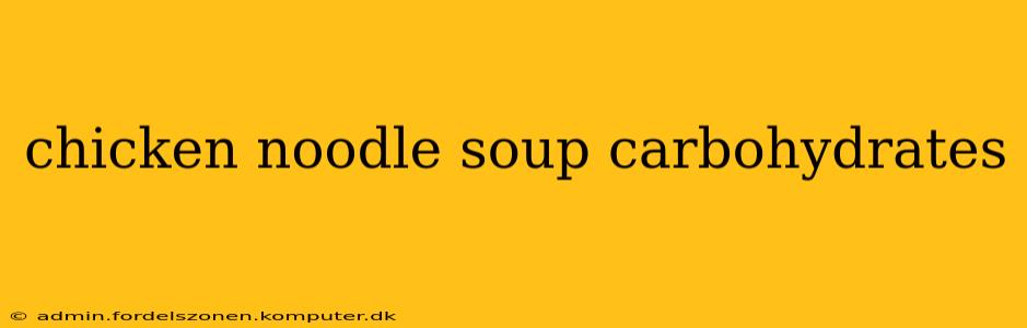 chicken noodle soup carbohydrates