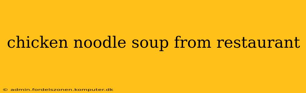 chicken noodle soup from restaurant