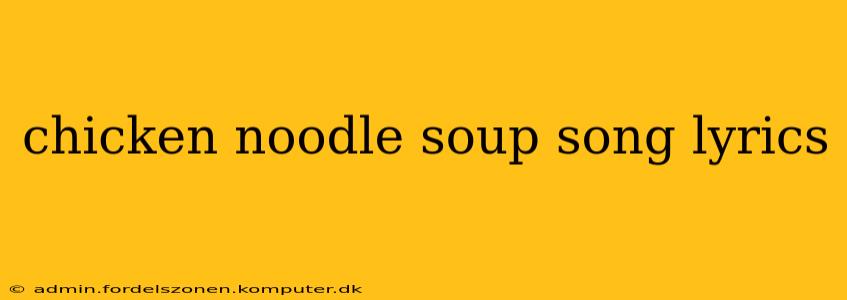 chicken noodle soup song lyrics