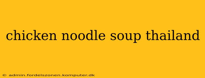 chicken noodle soup thailand