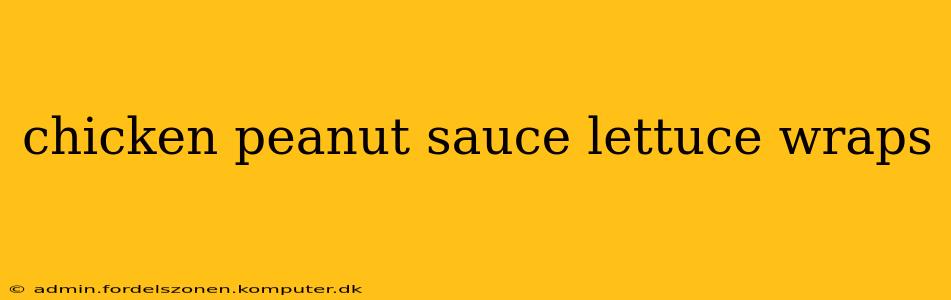 chicken peanut sauce lettuce wraps