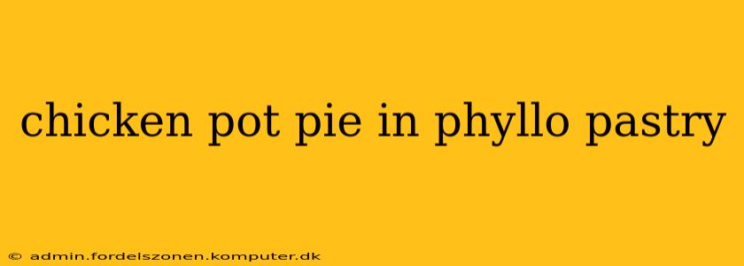 chicken pot pie in phyllo pastry
