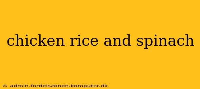 chicken rice and spinach