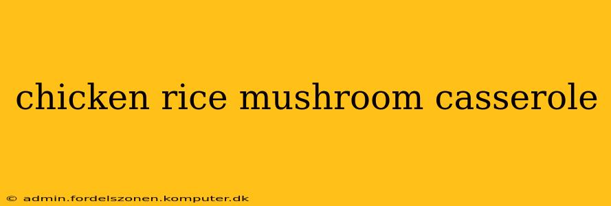 chicken rice mushroom casserole
