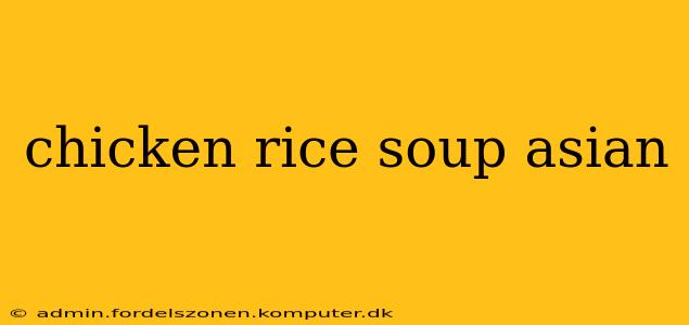 chicken rice soup asian