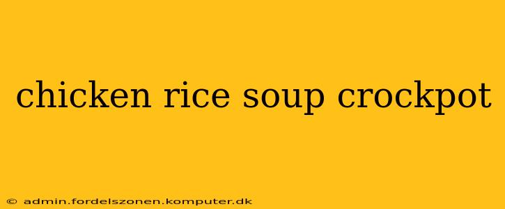 chicken rice soup crockpot