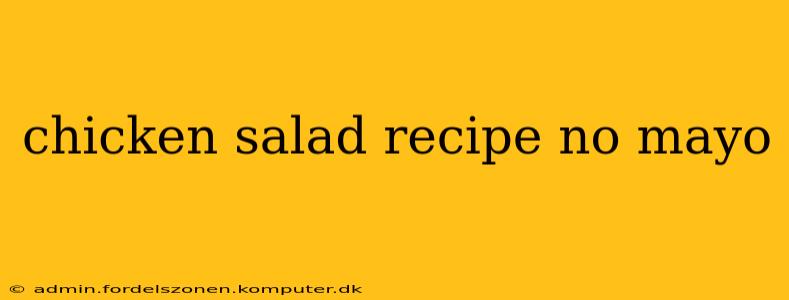 chicken salad recipe no mayo