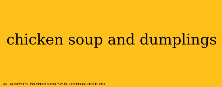 chicken soup and dumplings