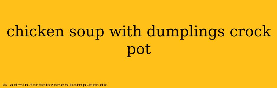 chicken soup with dumplings crock pot