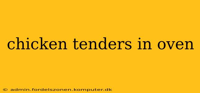 chicken tenders in oven