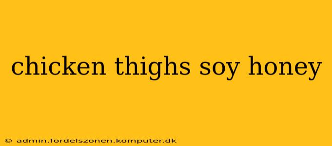 chicken thighs soy honey